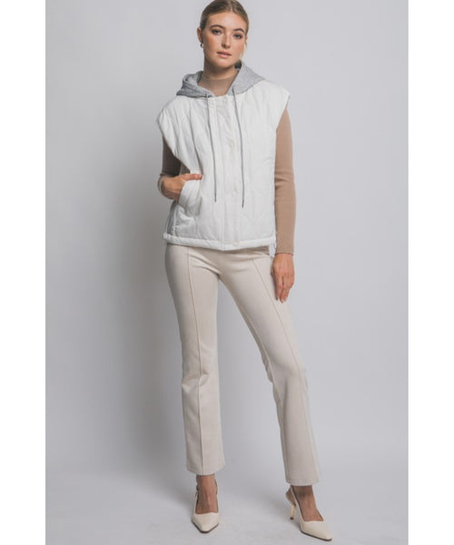 Marcia Quilted Vest - Ivory