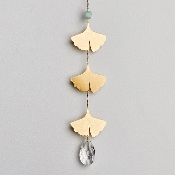 Suncatcher- Botanical Leaf/Amazonite