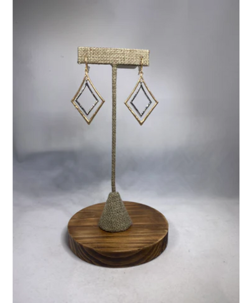 Mixed Metal Diamond Earrings