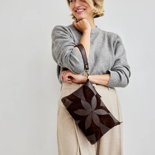 Stella Suede Leather Crossbody Bag