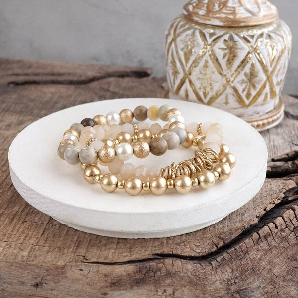 Desert Mirage Boho Beaded Bracelet Stack