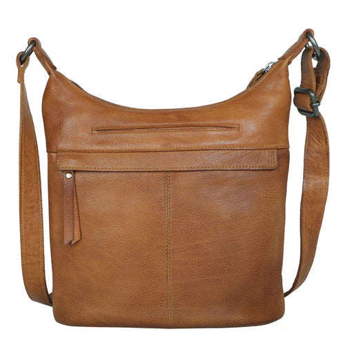 Kari Leather Crossbody - Black