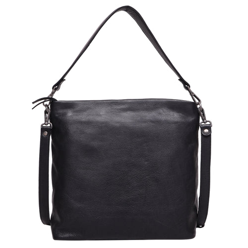 Grange Leather Crossbody Bag - Black