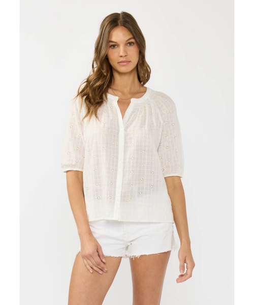 Calliope Puff Sleeve Button Down Blouse