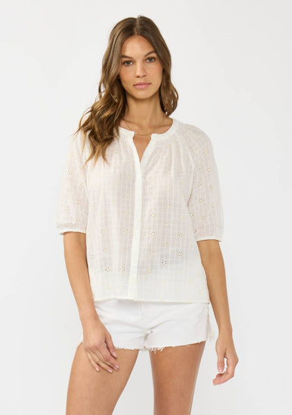 Calliope Puff Sleeve Button Down Blouse