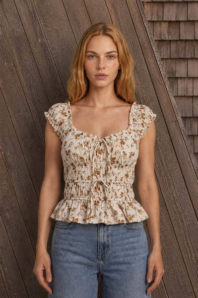 Lesle Floral Ruffle Top