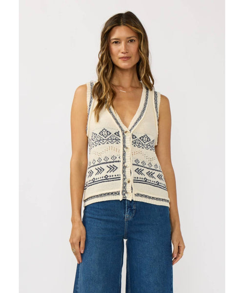 Kyla Button Front Sweater Vest