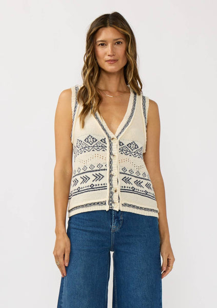 Kyla Button Front Sweater Vest