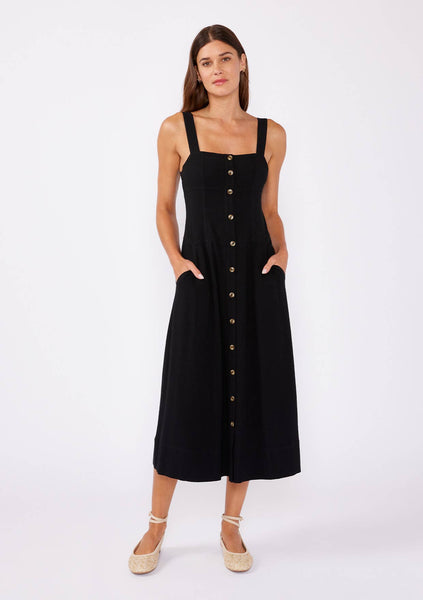 Hazel Square Neck Corset Midi Dress
