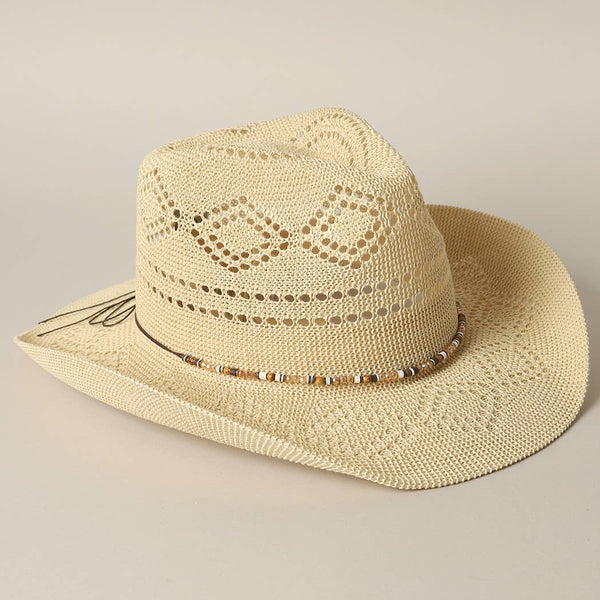 Cowboy Hat Panama Adjustable - Beige