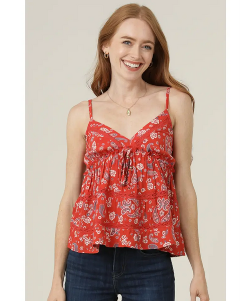 Spangled Lace Trim Top