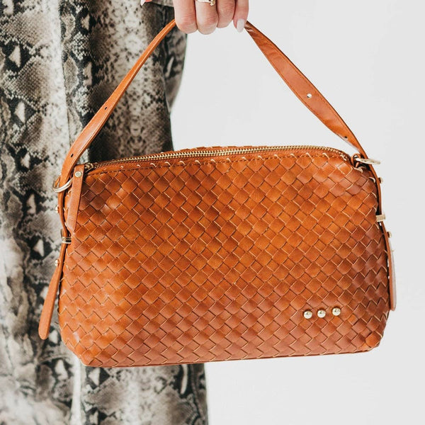 Harper Hobo Woven Shoulder Bag - Cream