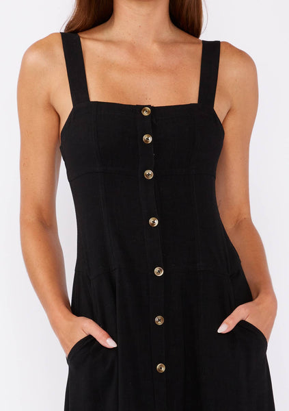 Hazel Square Neck Corset Midi Dress