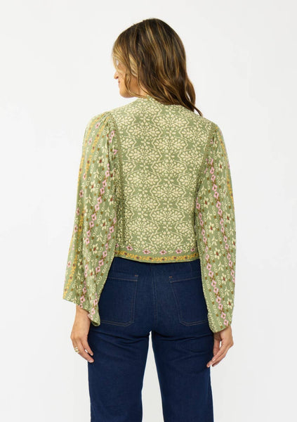 Daphne Button-Down Tie Front Blouse