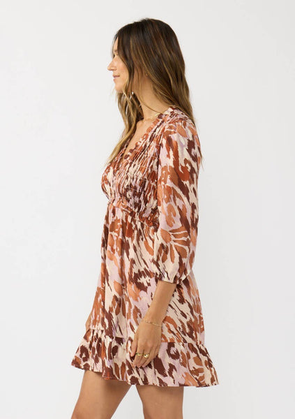 Aria Smocked Waist Ruffle Mini Dress