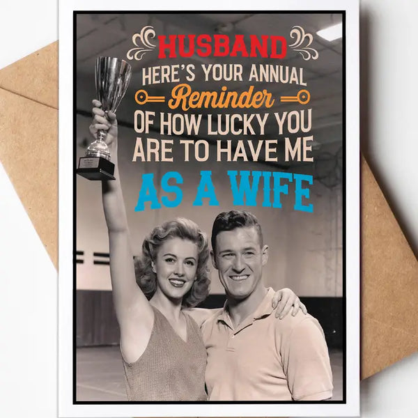 Greeting Card - Lucky Husband