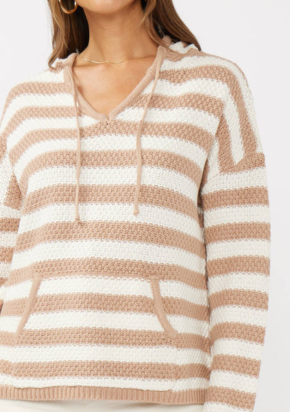 Asher Striped Drop Shoulder Pullover Hoodie