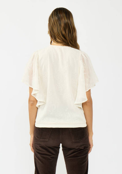 Tessa Flutter Sleeve Blouse