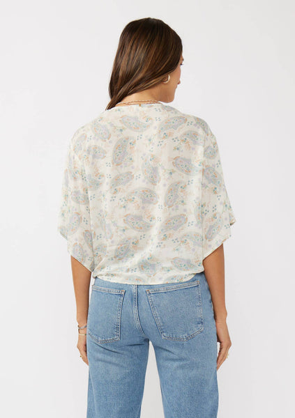 Pretty in Paisley Tie-Front Blouse