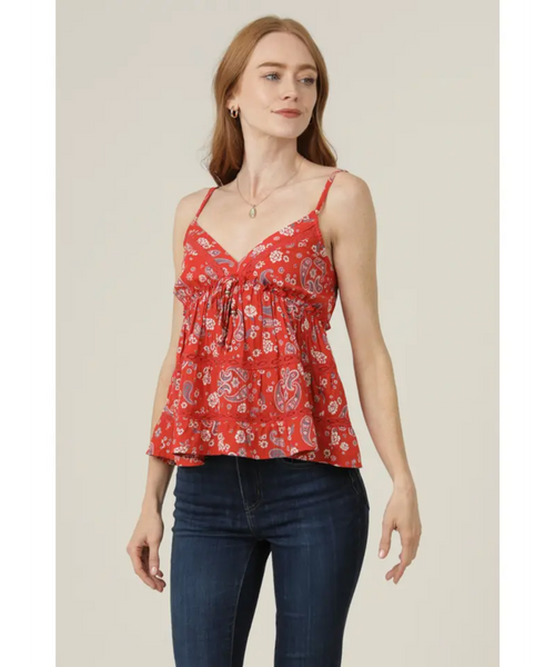 Spangled Lace Trim Top