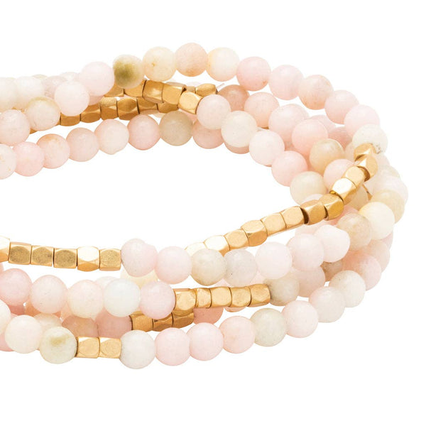 Stone Wrap Bracelet/Necklace: Pink Opal - Stone of Renewal