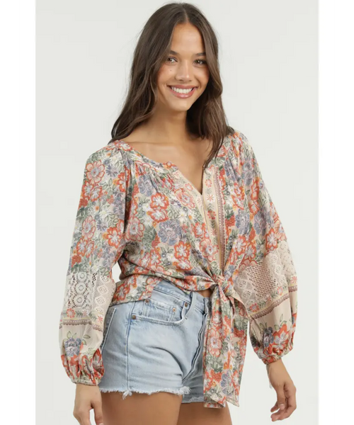 Iris Tie Front Blouse