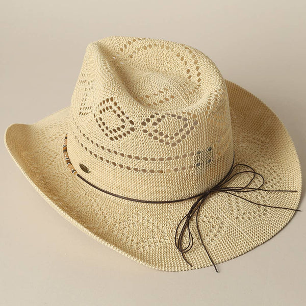 Cowboy Hat Panama Adjustable - Beige