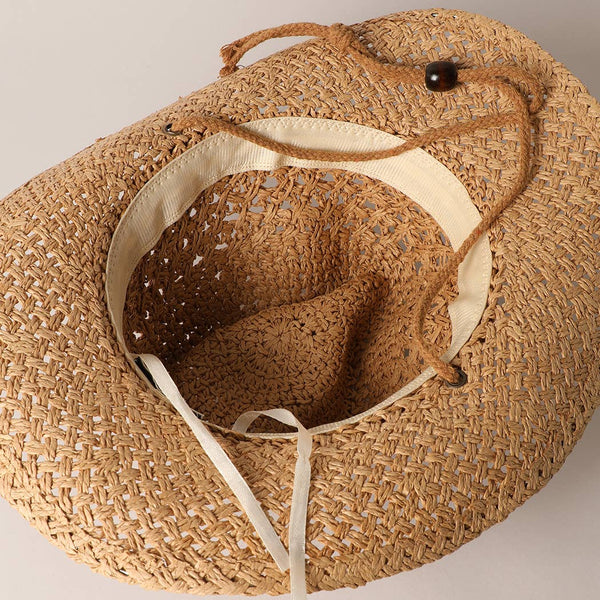 Meryl Natural Material Straw Panama Hat