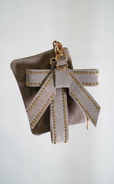 Ace High Suede Wristlet & Hang Off Set of 3: Grey