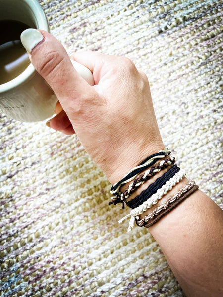 Boho Hair Ties - Moody neutrals