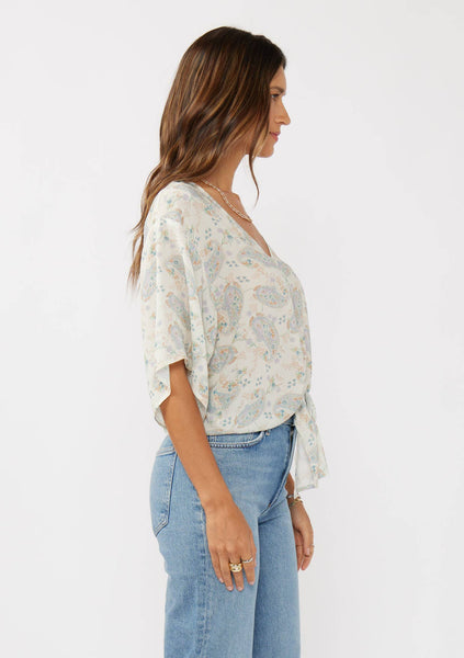 Pretty in Paisley Tie-Front Blouse