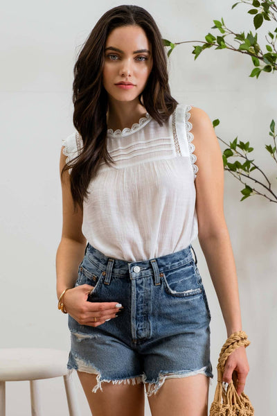 Savannah Lace Edge Top