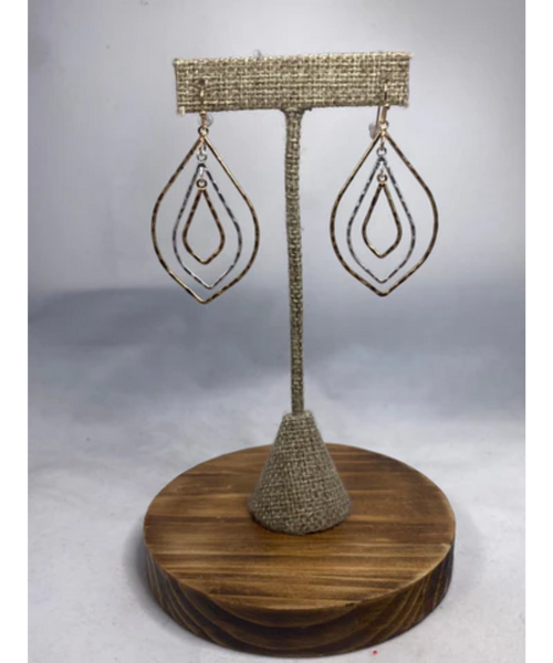 Mixed Metal Hoop in Hoop Earrings
