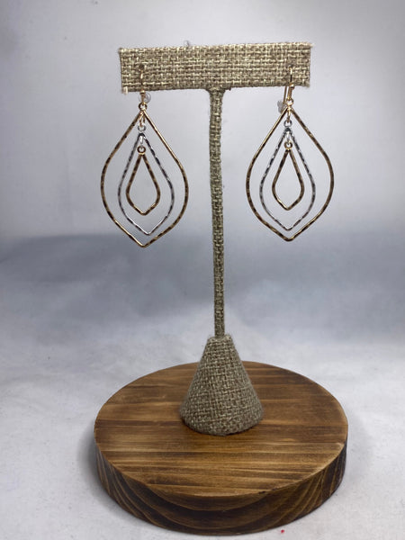 Mixed Metal Hoop in Hoop Earrings