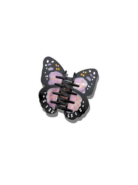 Hand-painted Monarch Butterfly Claw Hair Clip - Pink