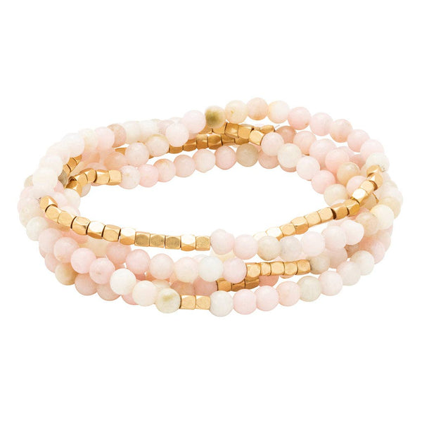 Stone Wrap Bracelet/Necklace: Pink Opal - Stone of Renewal