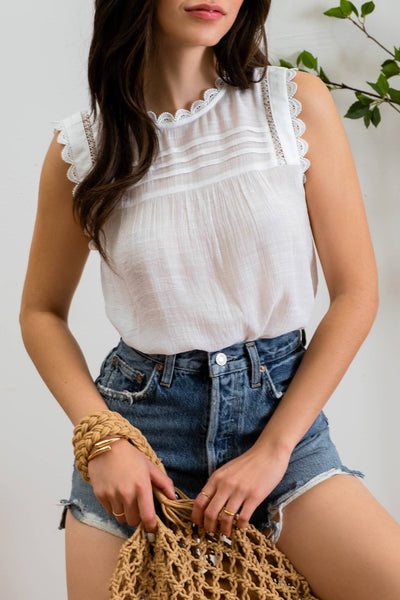 Savannah Lace Edge Top