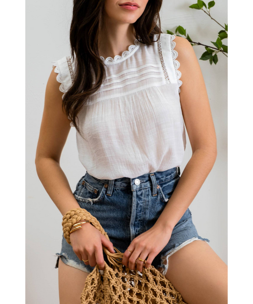 Savannah Lace Edge Top