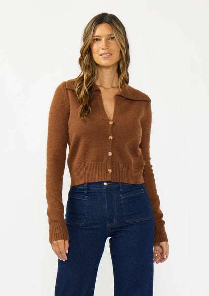 Jenna Button Front Collared Cardigan
