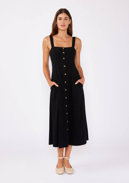 Hazel Square Neck Corset Midi Dress