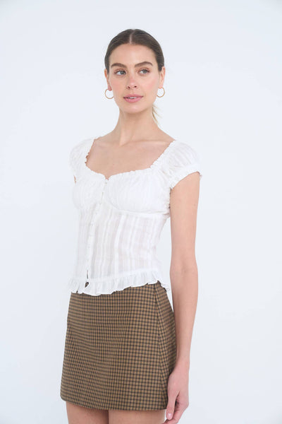 Lainey Ruffle Trim Top