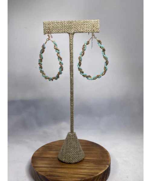 Festival Twisted Teardrop Dangle Earrings