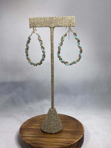 Festival Twisted Teardrop Dangle Earrings