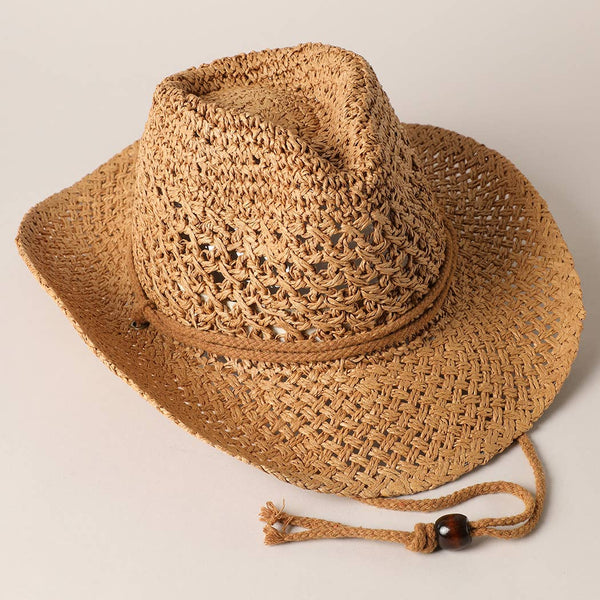 Meryl Natural Material Straw Panama Hat