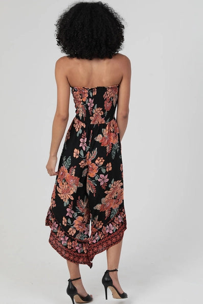 Iris Floral Strapless Jumper