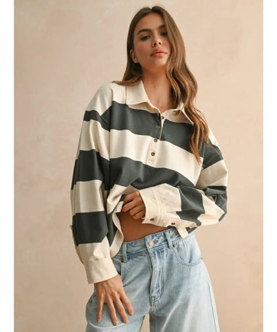 Around Town Striped Pullover Shirt