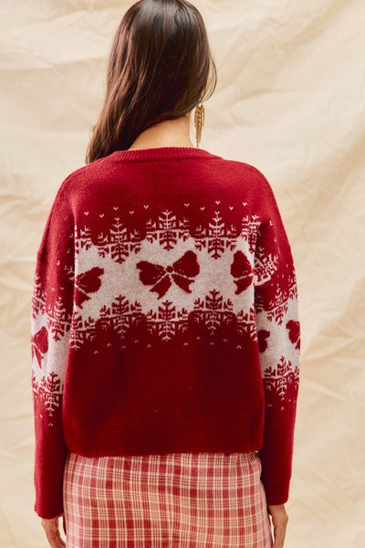 BowFlake Holiday Sweater