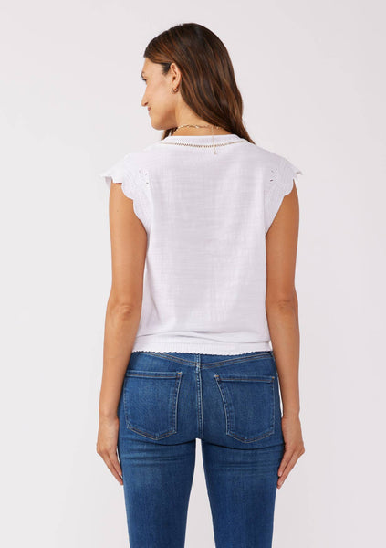 Lotus Button Front Cutout Top