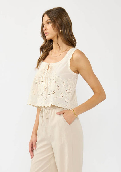 Poppy Eyelet Embroidery Tank Top
