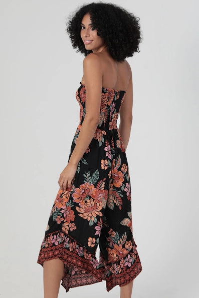Iris Floral Strapless Jumper